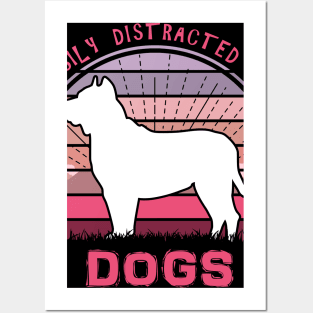 Easily Distracted By Pitbull Dogs Posters and Art